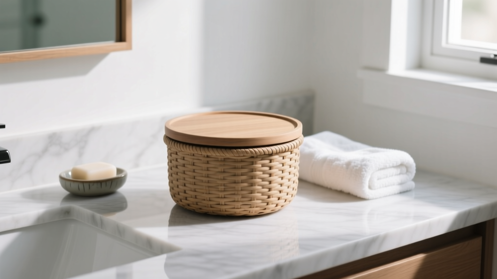 Best Small Basket with Lid for Bathroom Counter Storage