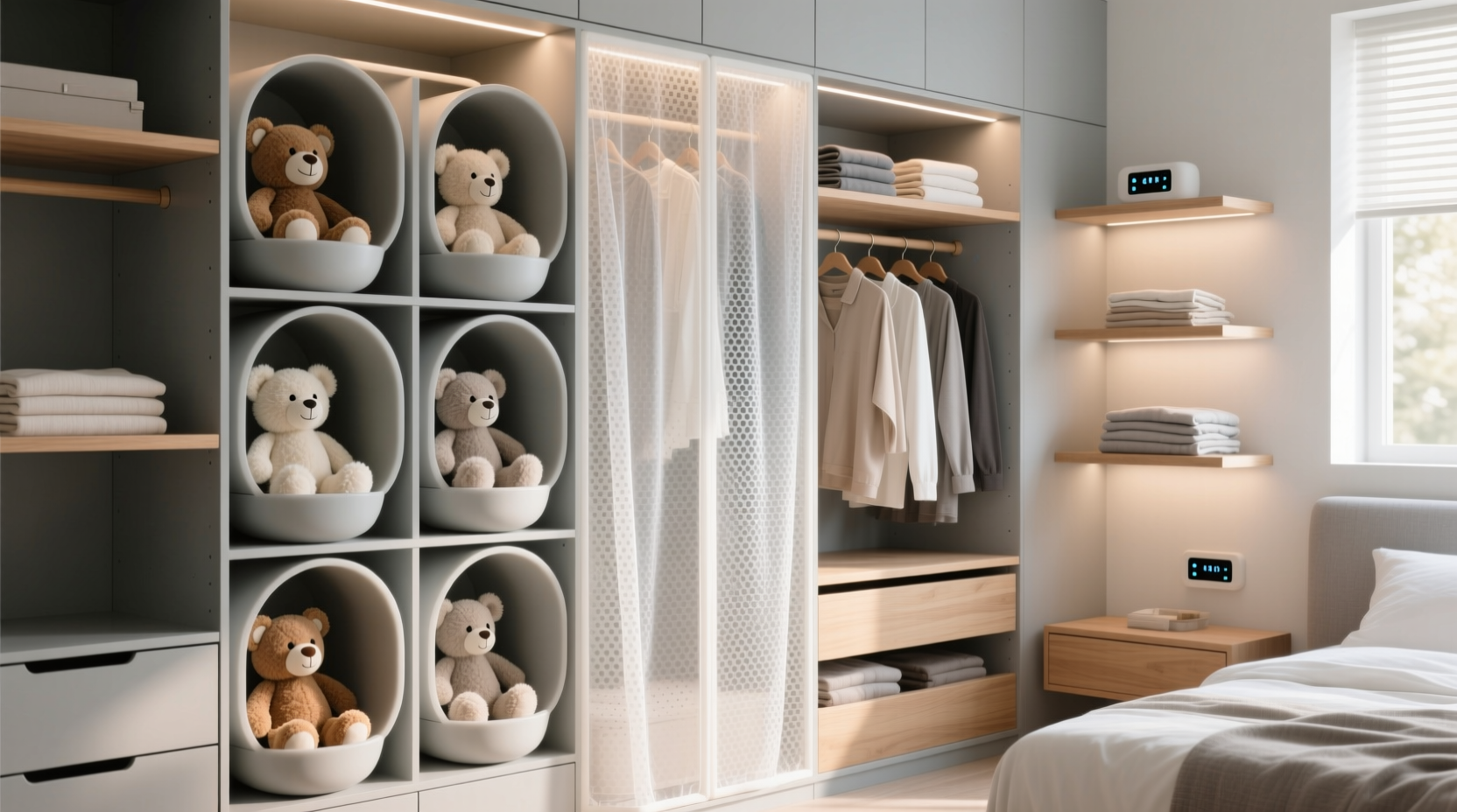 closet organization tips for plushie clothing storage