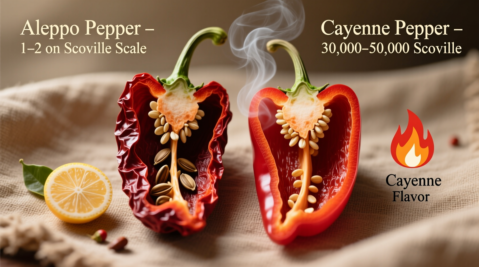 aleppo pepper compared to cayenne heat and flavor differences