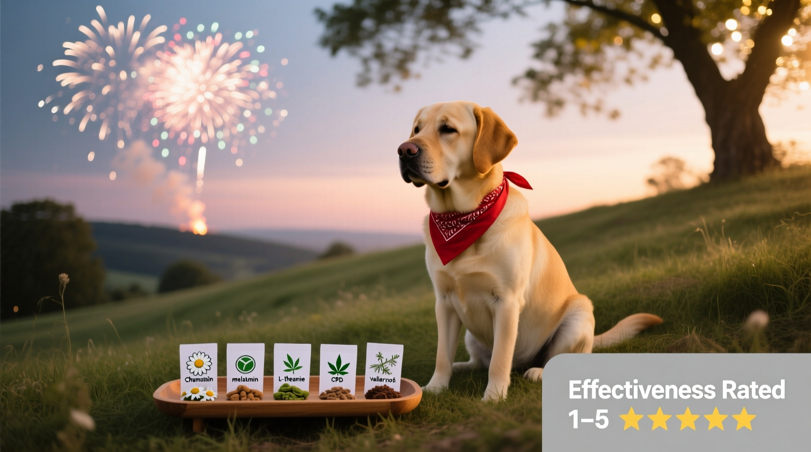 best calming treats for dogs during fireworks effectiveness rated