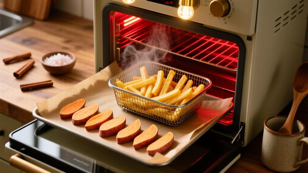 Air Fry Sweet Potato Fries in Convection Oven? Yes!