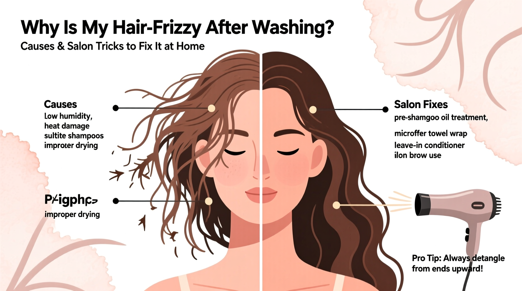 why is my hair frizzy after washing causes and salon tricks to fix it at home