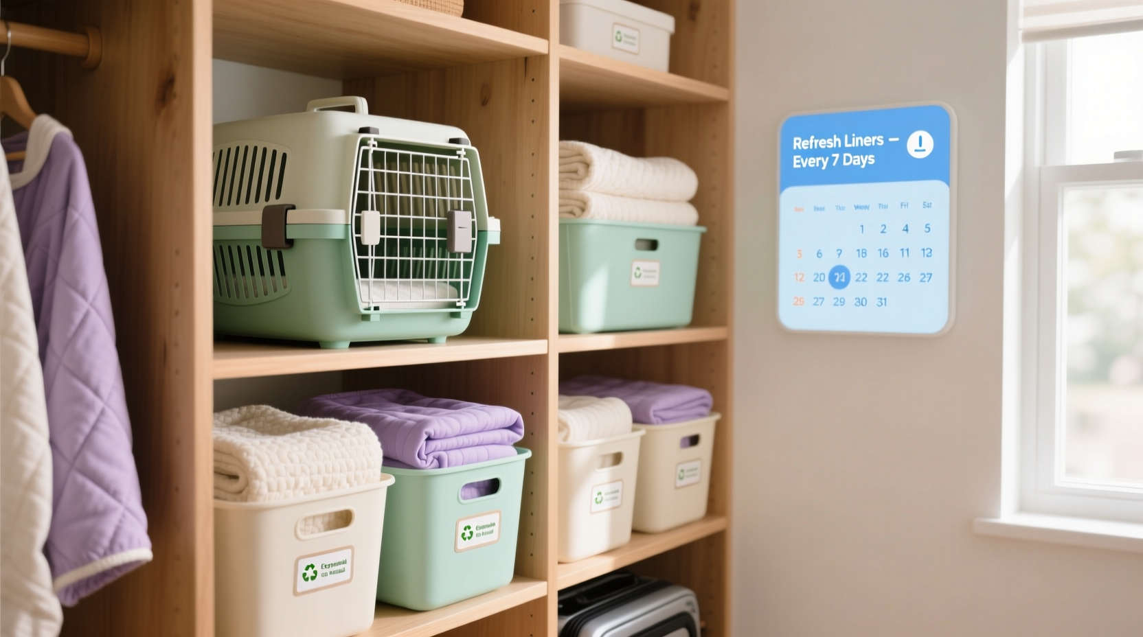 closet organization tips for pet liners blankets