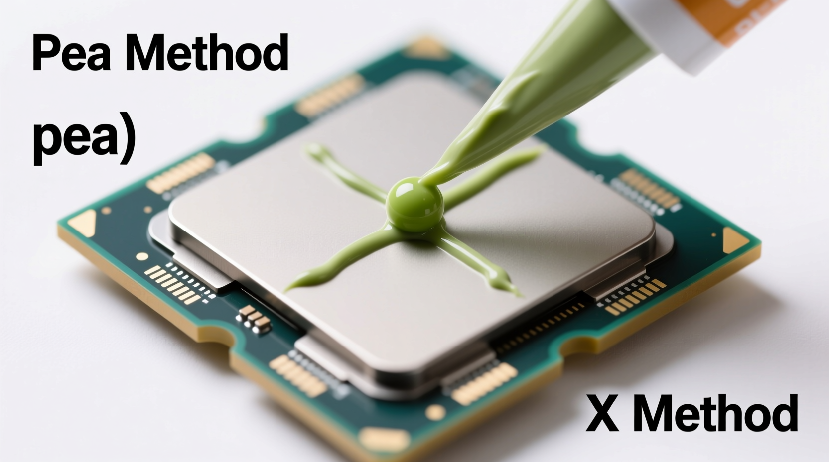 thermal paste application patterns pea vs x method does it actually matter