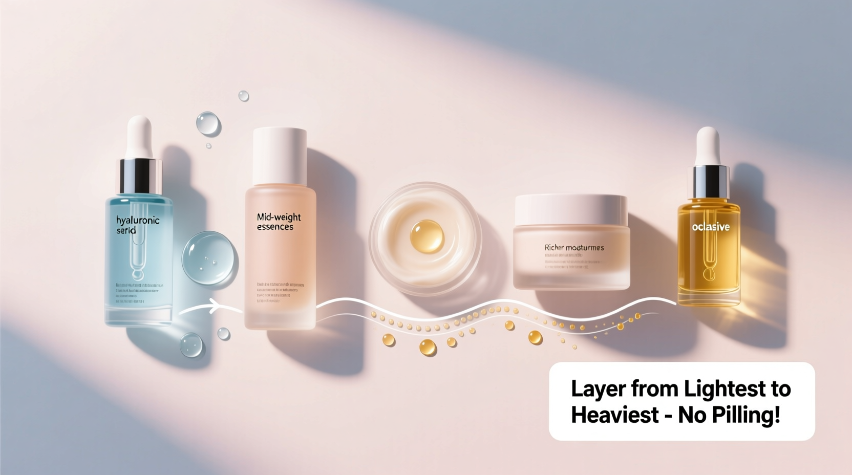 how to layer skincare without pilling product order and texture tips