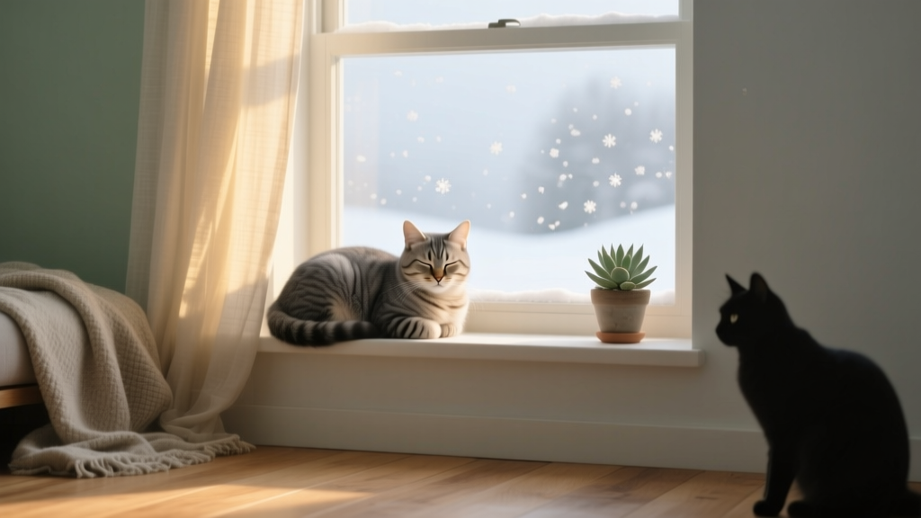 Why Cat Behavior Changes in Winter Care