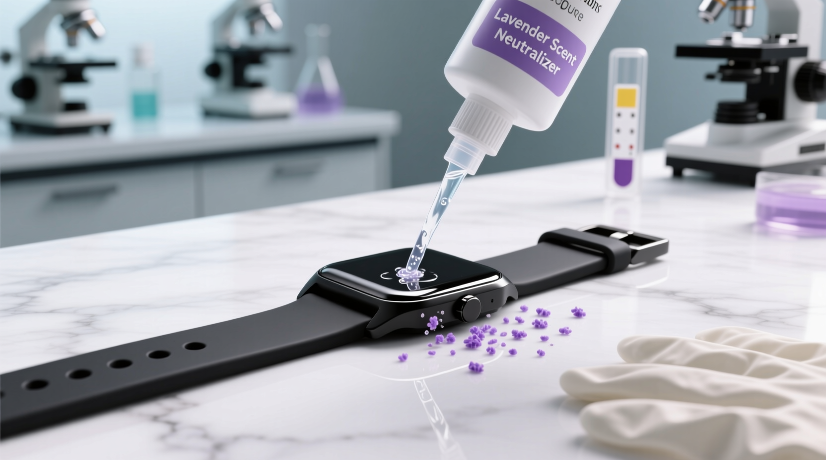 how to remove lavender detergent scent from silicone watch bands