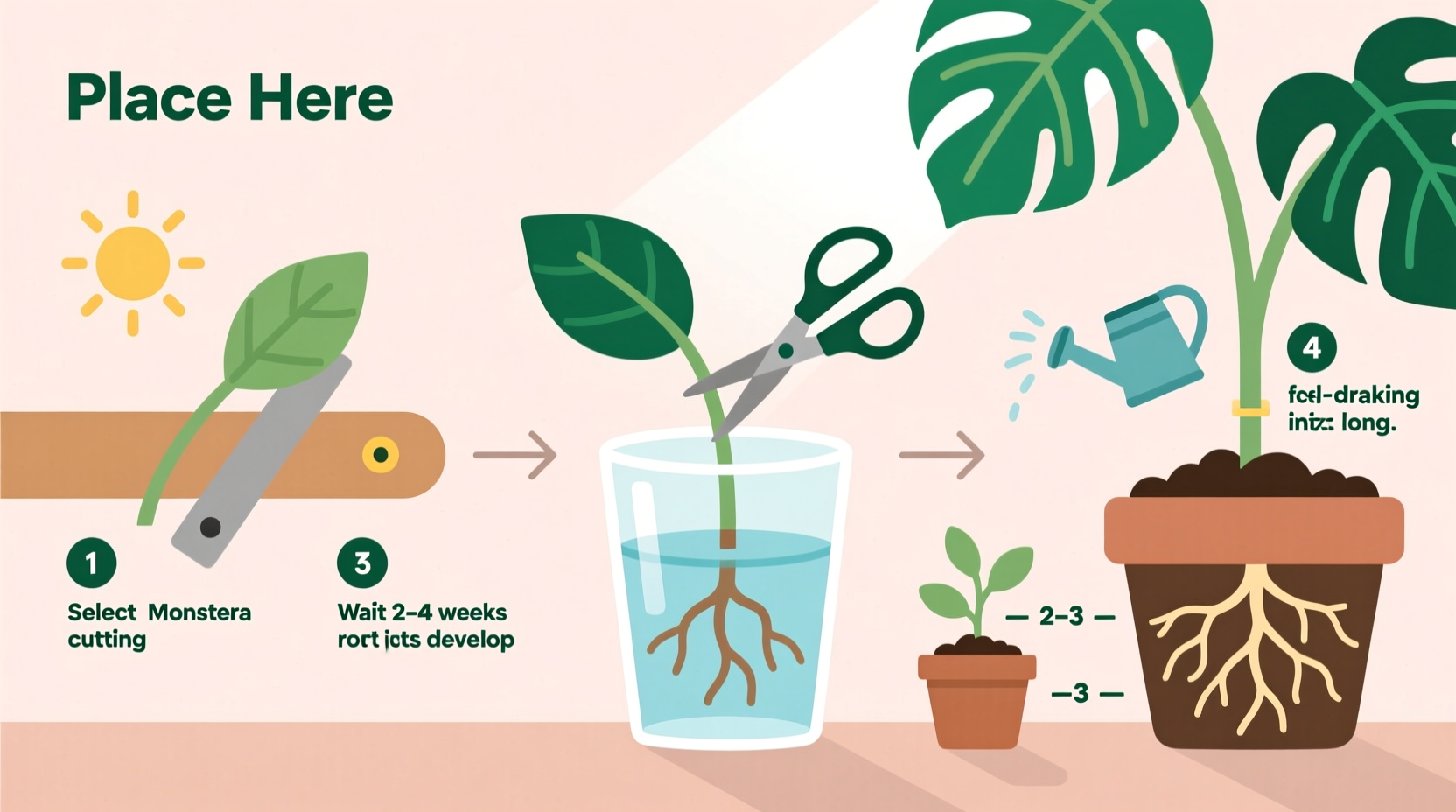 how to propagate monstera plants step by step for beginners