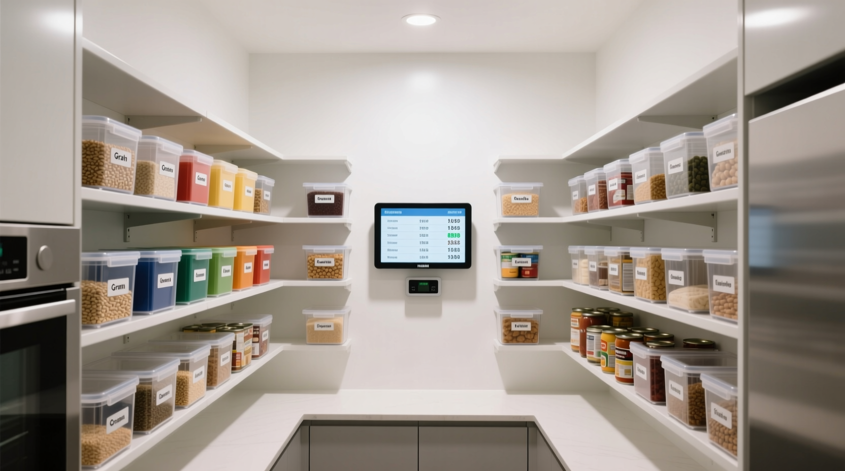 Non perishable food pantry organization system