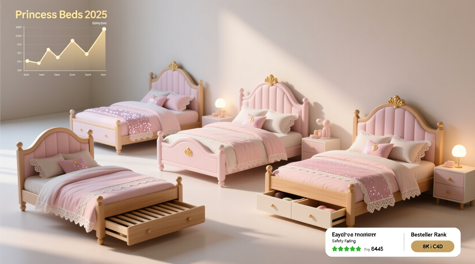best selling princess bed for girls