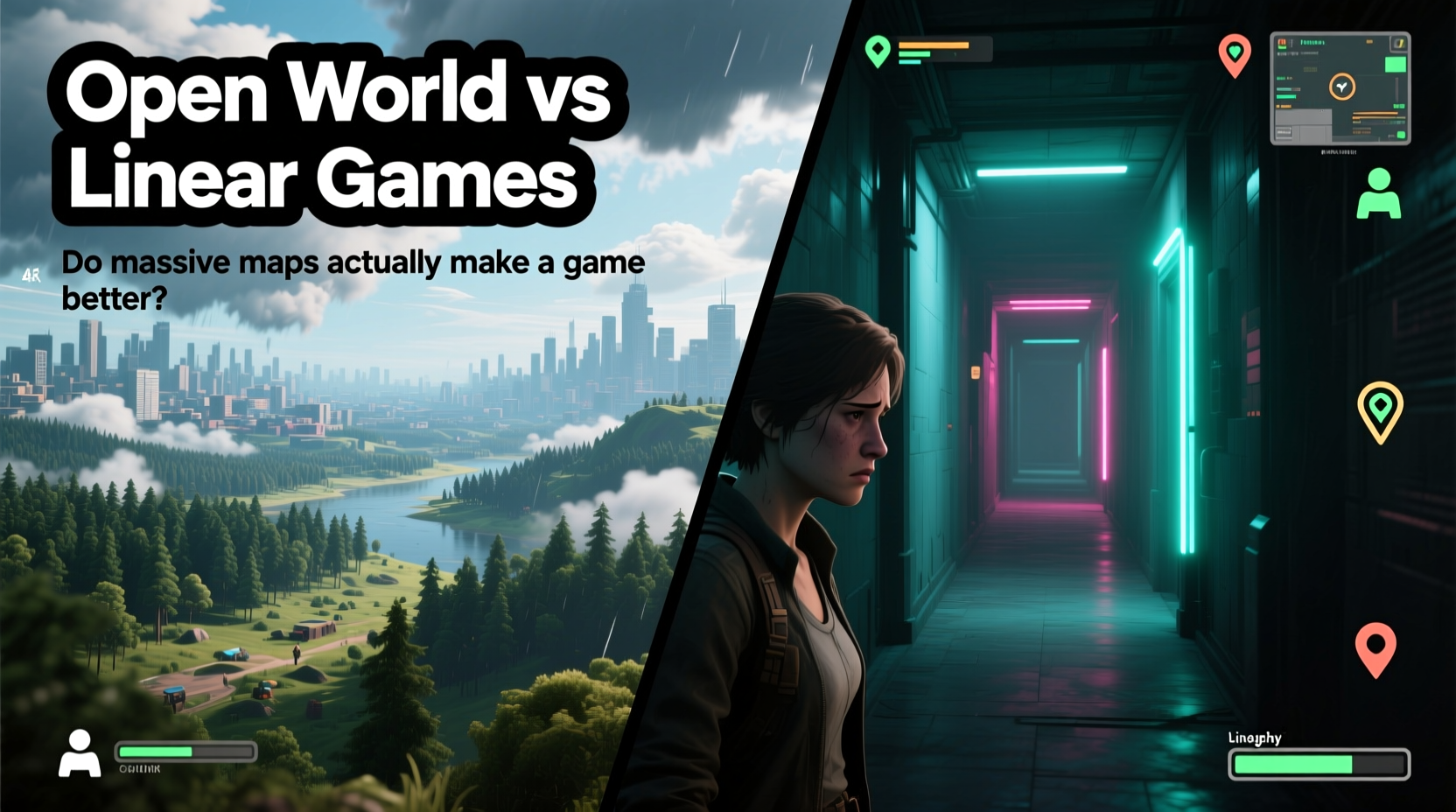 open world vs linear games do massive maps actually make a game better
