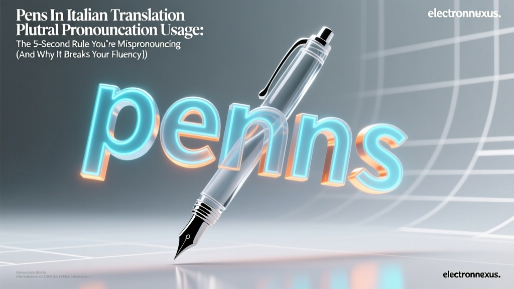 Pens in Italian Translation Plural Pronunciation Usage: The 5-Second Rule You’re Mispronouncing (And Why It Breaks Your Fluency)
