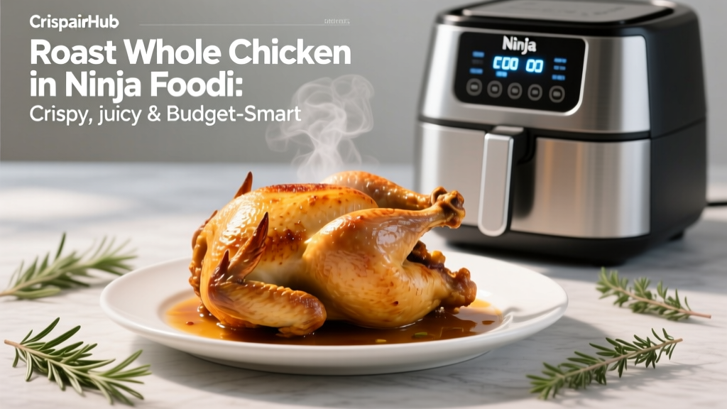 Roast Whole Chicken in Ninja Foodi: Crispy, Juicy & Cheap