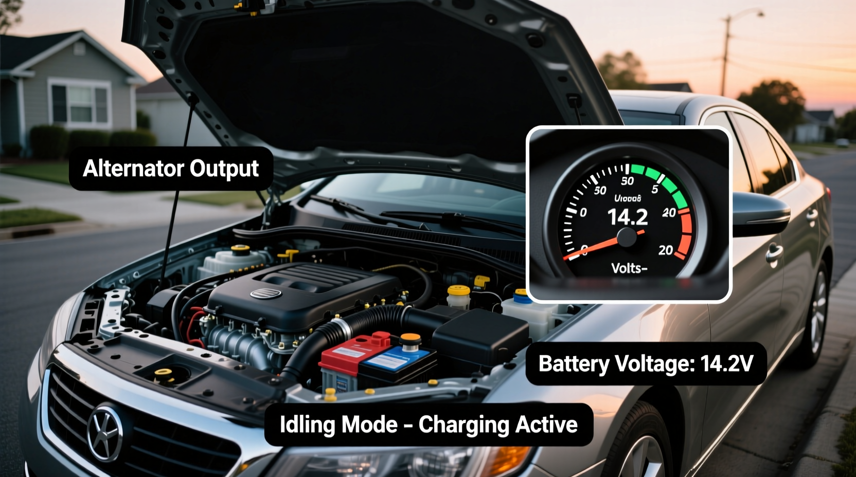 can idle car charge battery