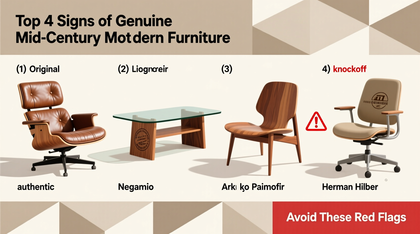 identifying authentic mid century modern furniture tips to avoid buying knockoffs