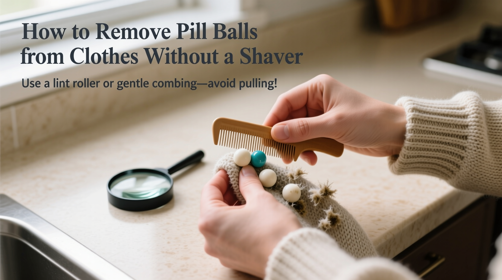 how to remove pill balls from clothes without a shaver