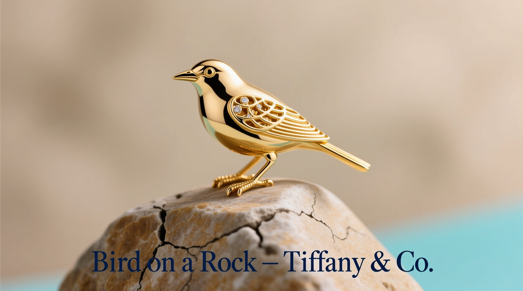 bird on a rock by tiffany