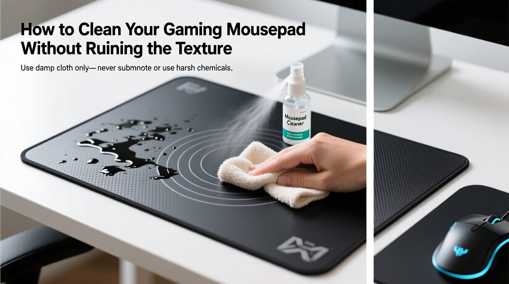 how to clean your gaming mousepad without ruining the texture