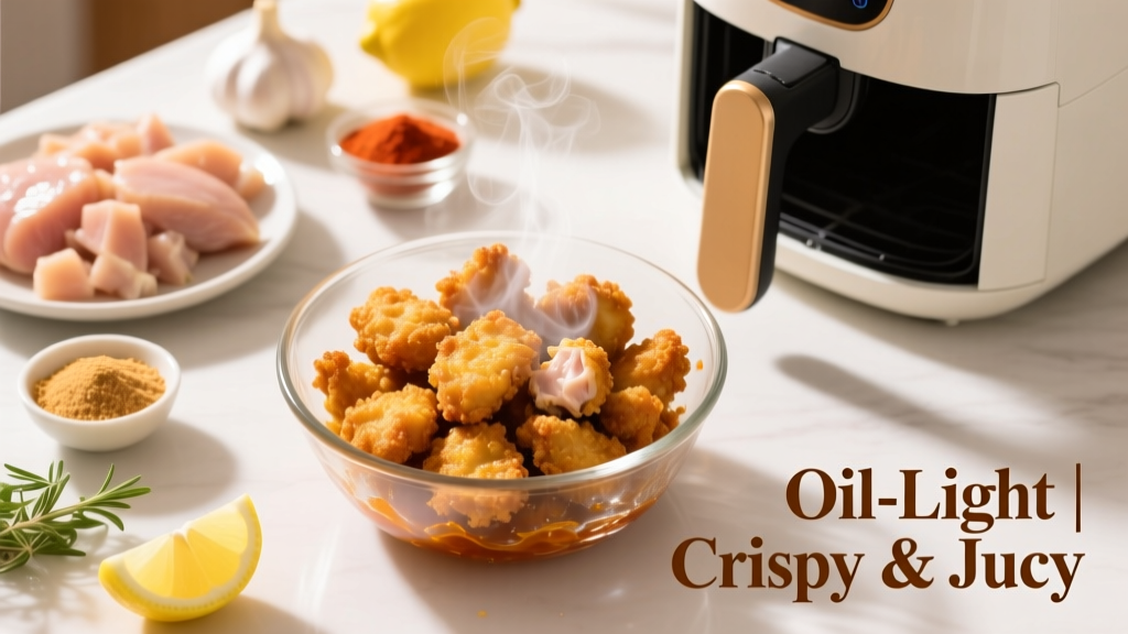 Crispy Air Fry Chicken Bites: Juicy & Oil-Light