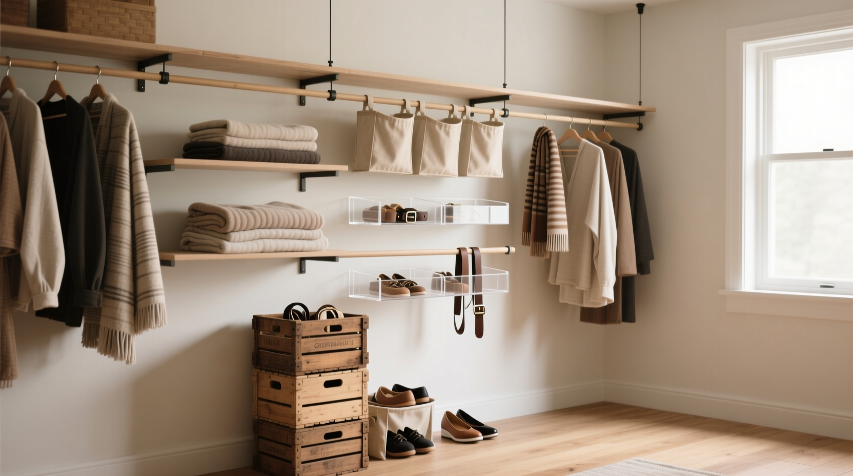 closet organization tips no shelves needed