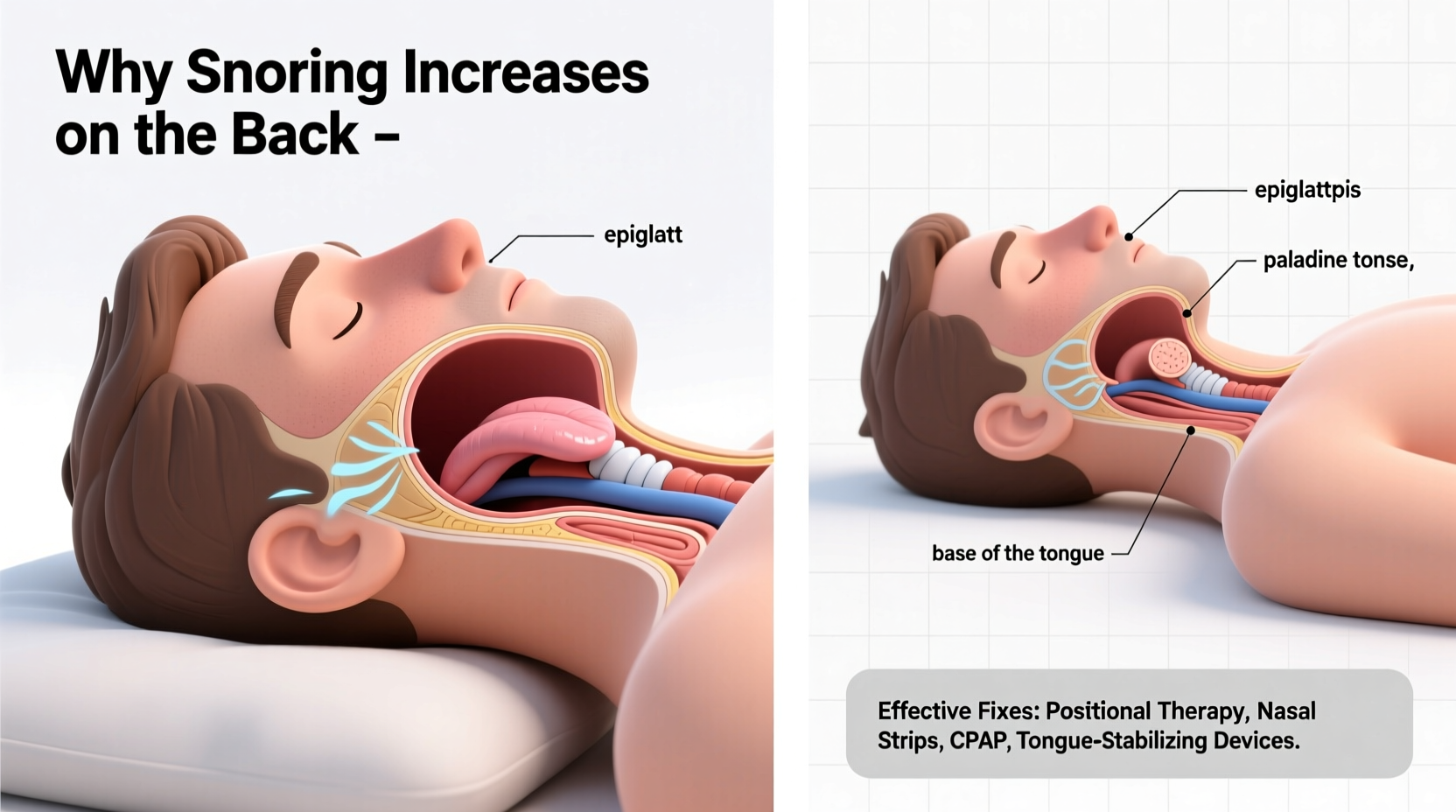 why does my partner snore louder on their back and what fixes actually work