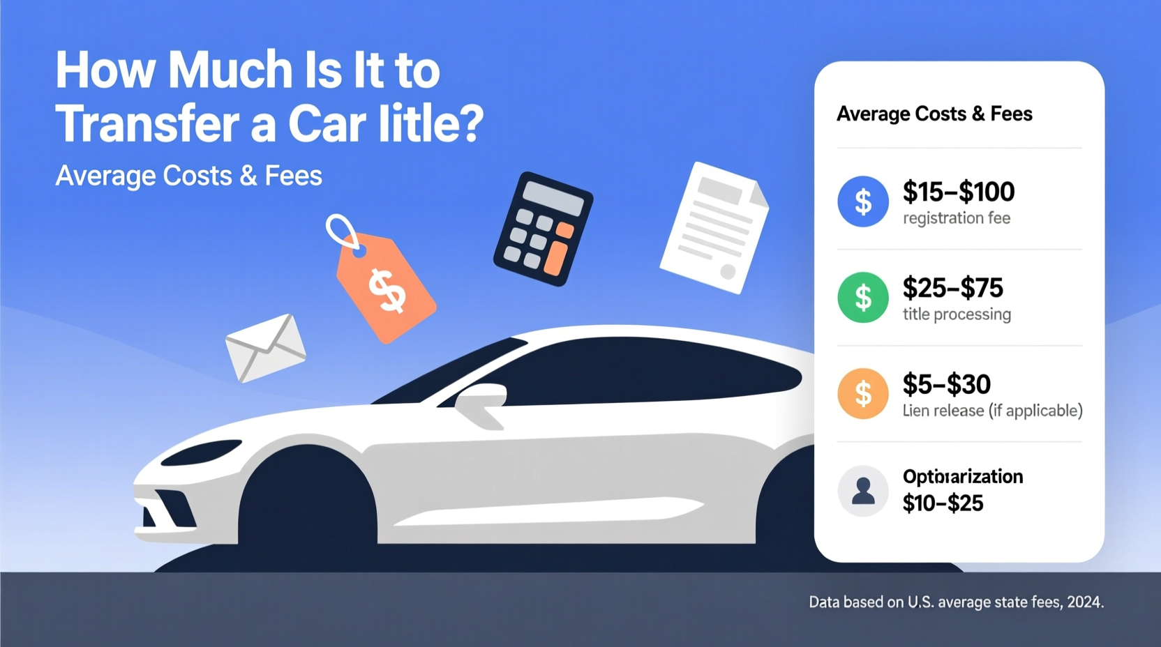 how much is to transfer a car title