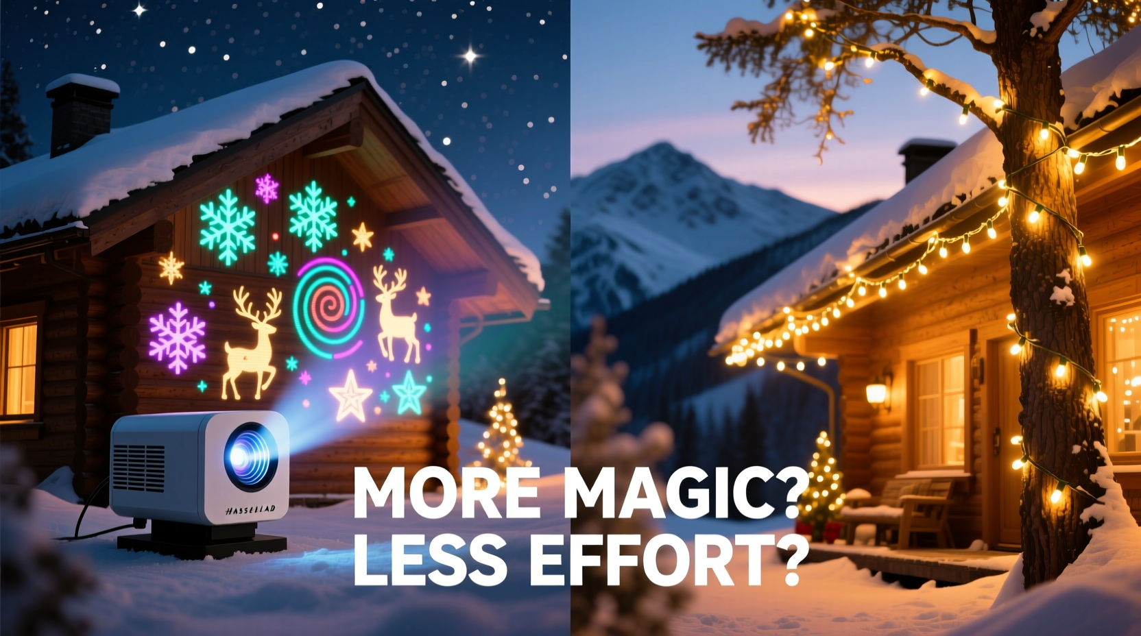 christmas light projectors vs string lights which create more magic with less effort