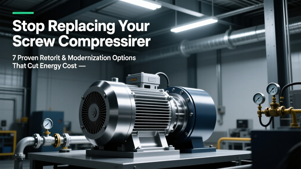 Screw Compressor Retrofit: Cut Energy 22–38%, ROI <24 Mo