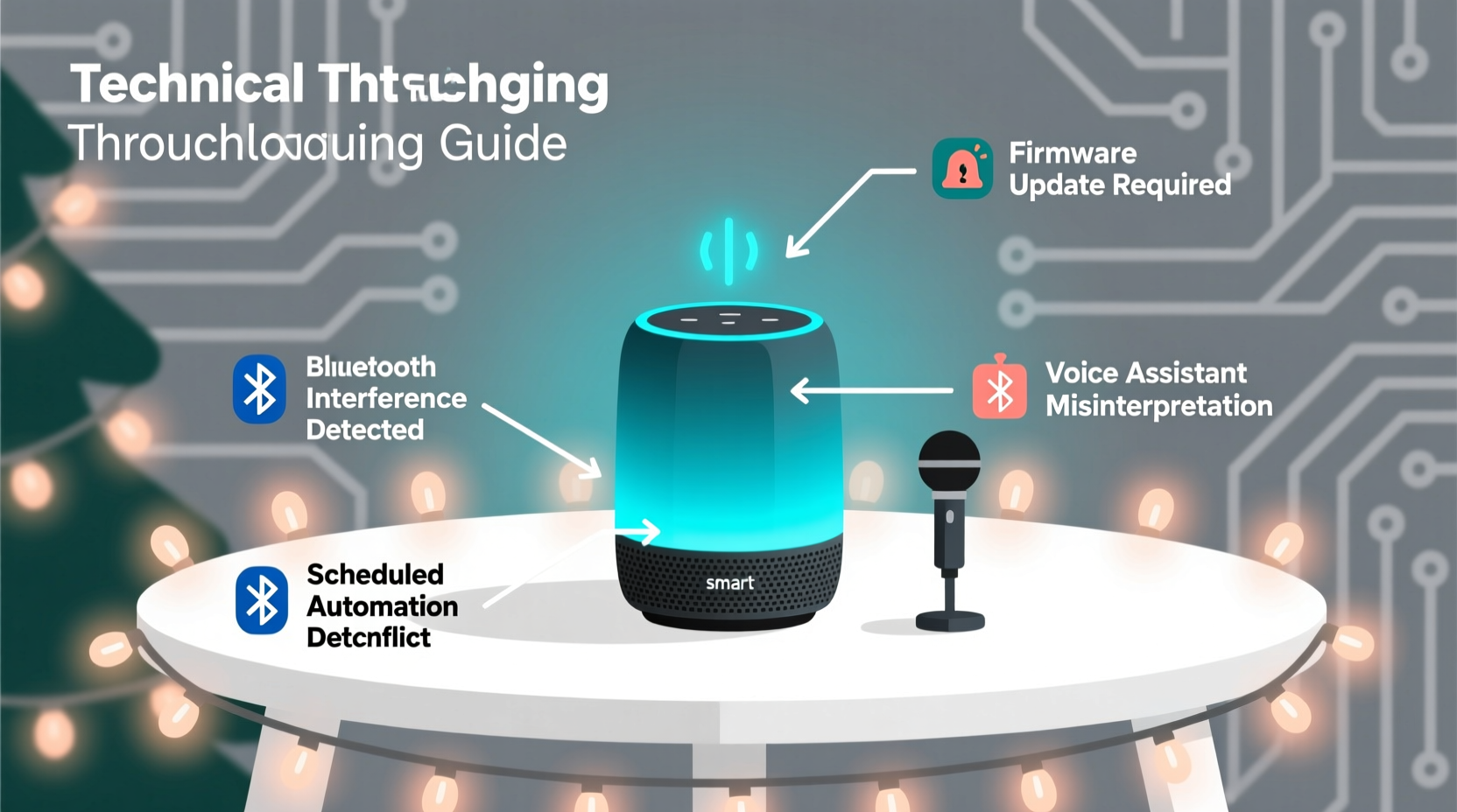 why does my smart speaker announce christmas light changes randomly