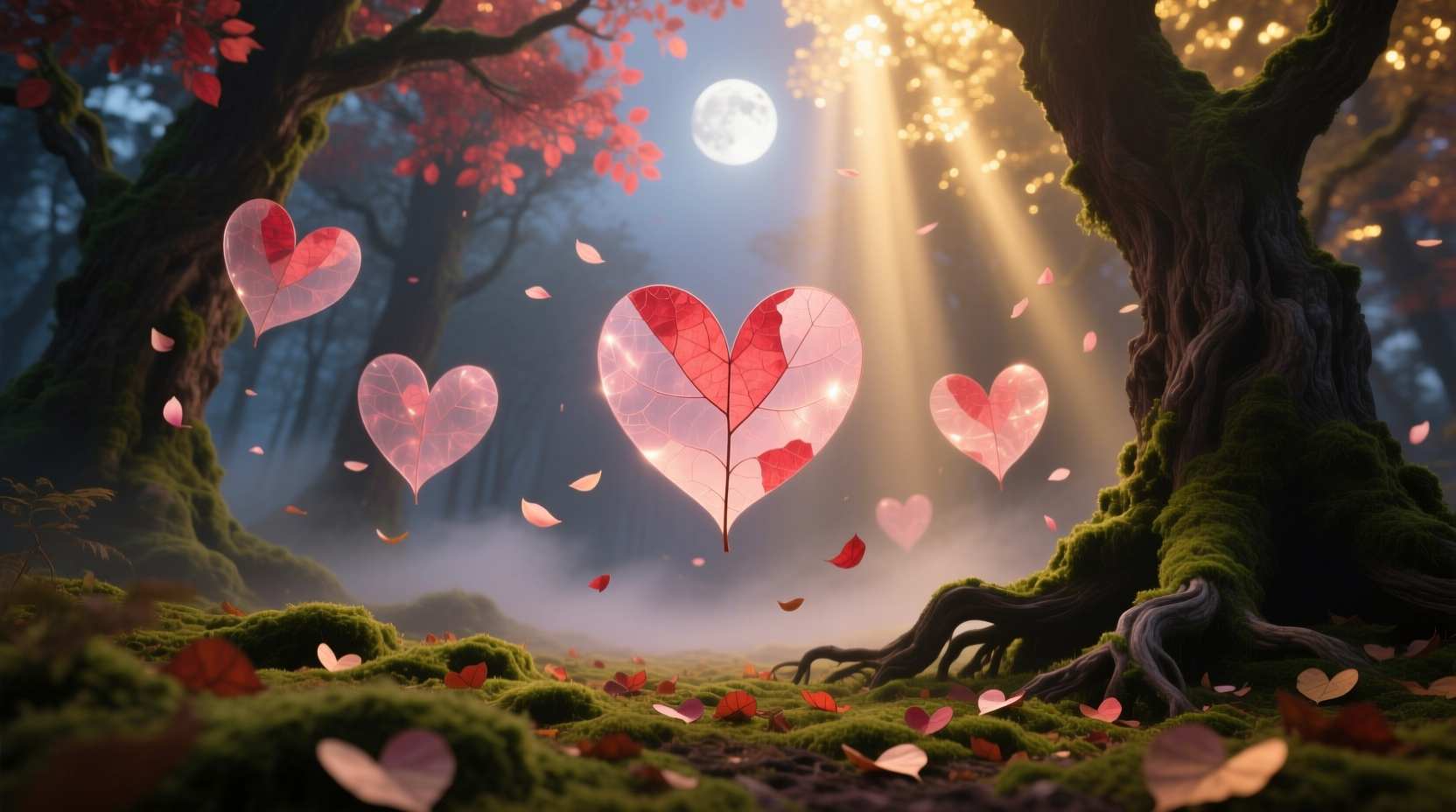 trees with heart shaped leaves