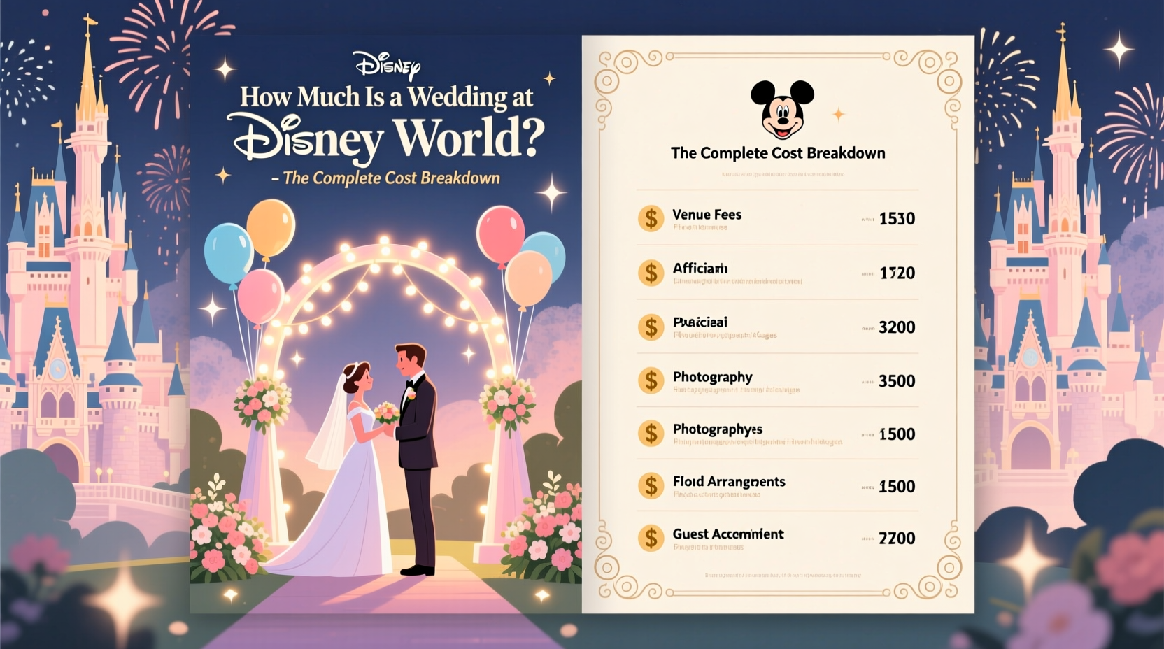 how much is a wedding at disney world