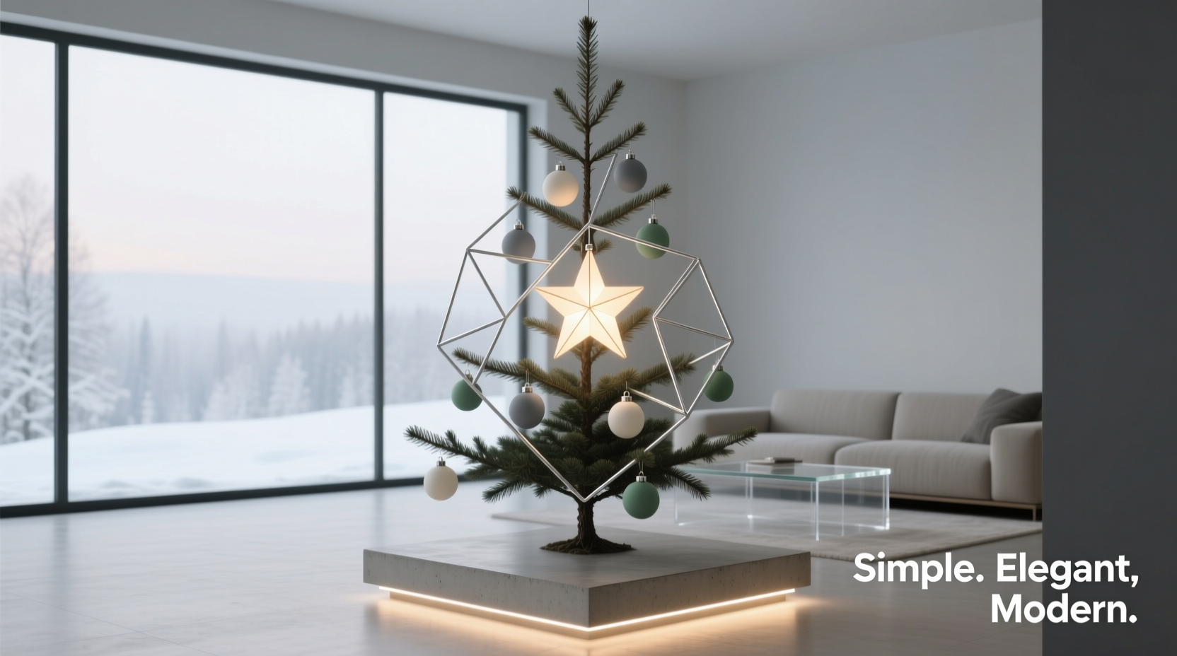 how to build a minimalist christmas tree display with modern flair