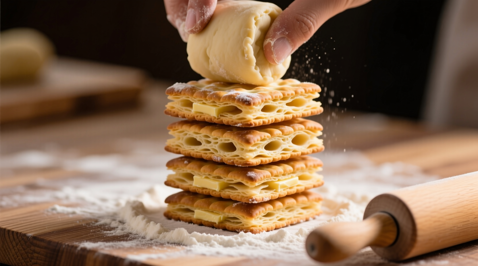 make flakier biscuits with this dough stacking techniqu