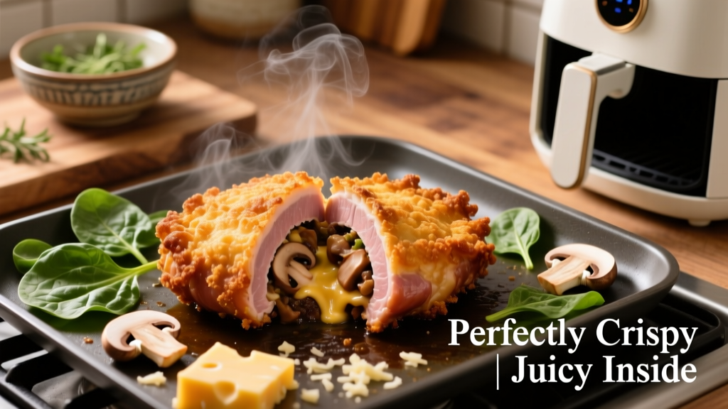 Air Fry Thick Stuffed Pork Chops Perfectly (Crispy & Juicy!)