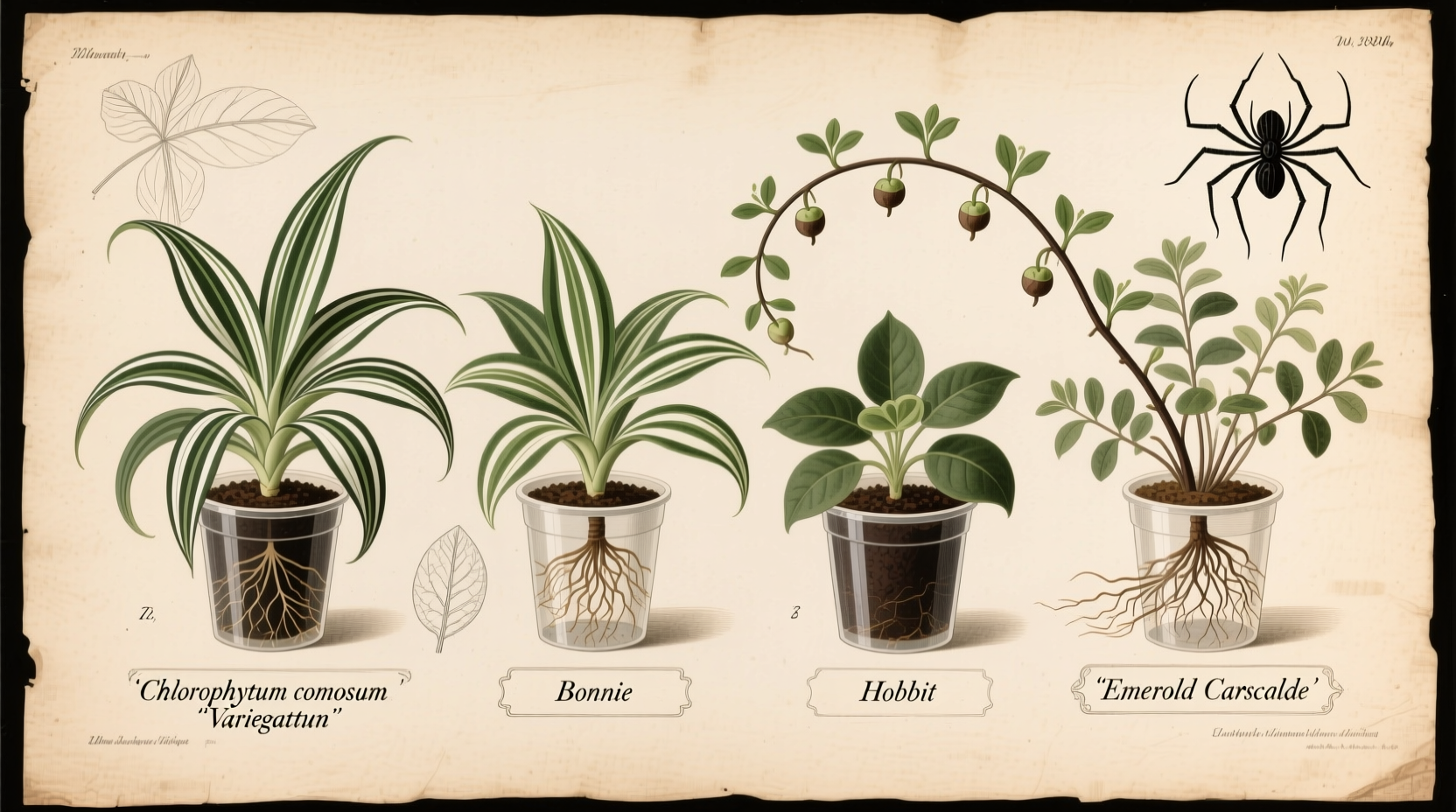 types of spider plants