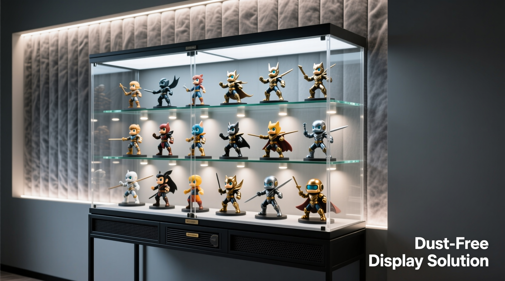 how to display collectible figurines without attracting dust buildup