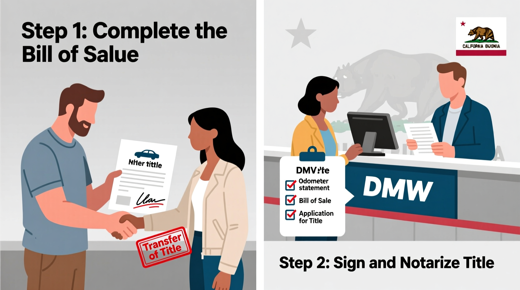 how to transfer car title to family member in california