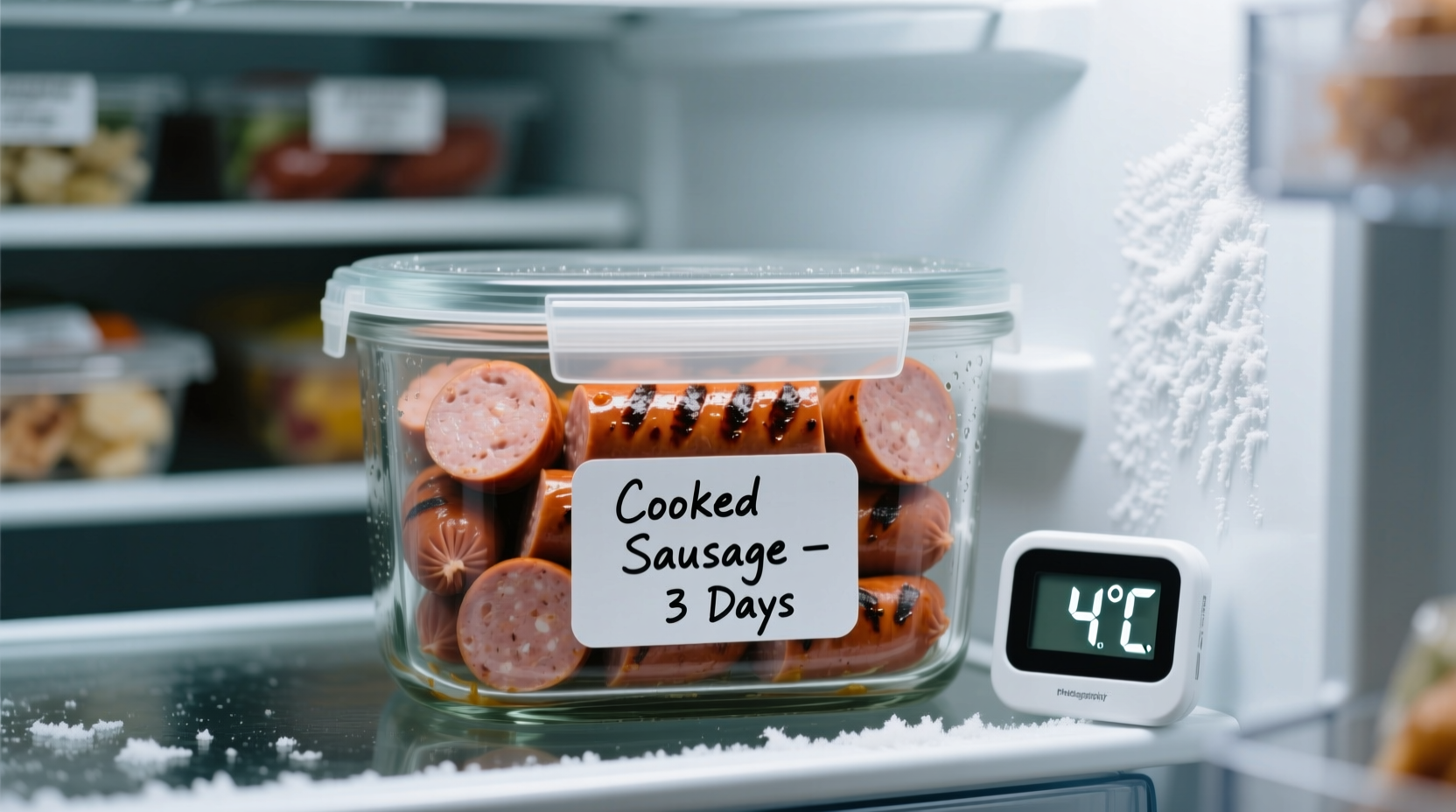 how long does cooked sausage keep in the fridge