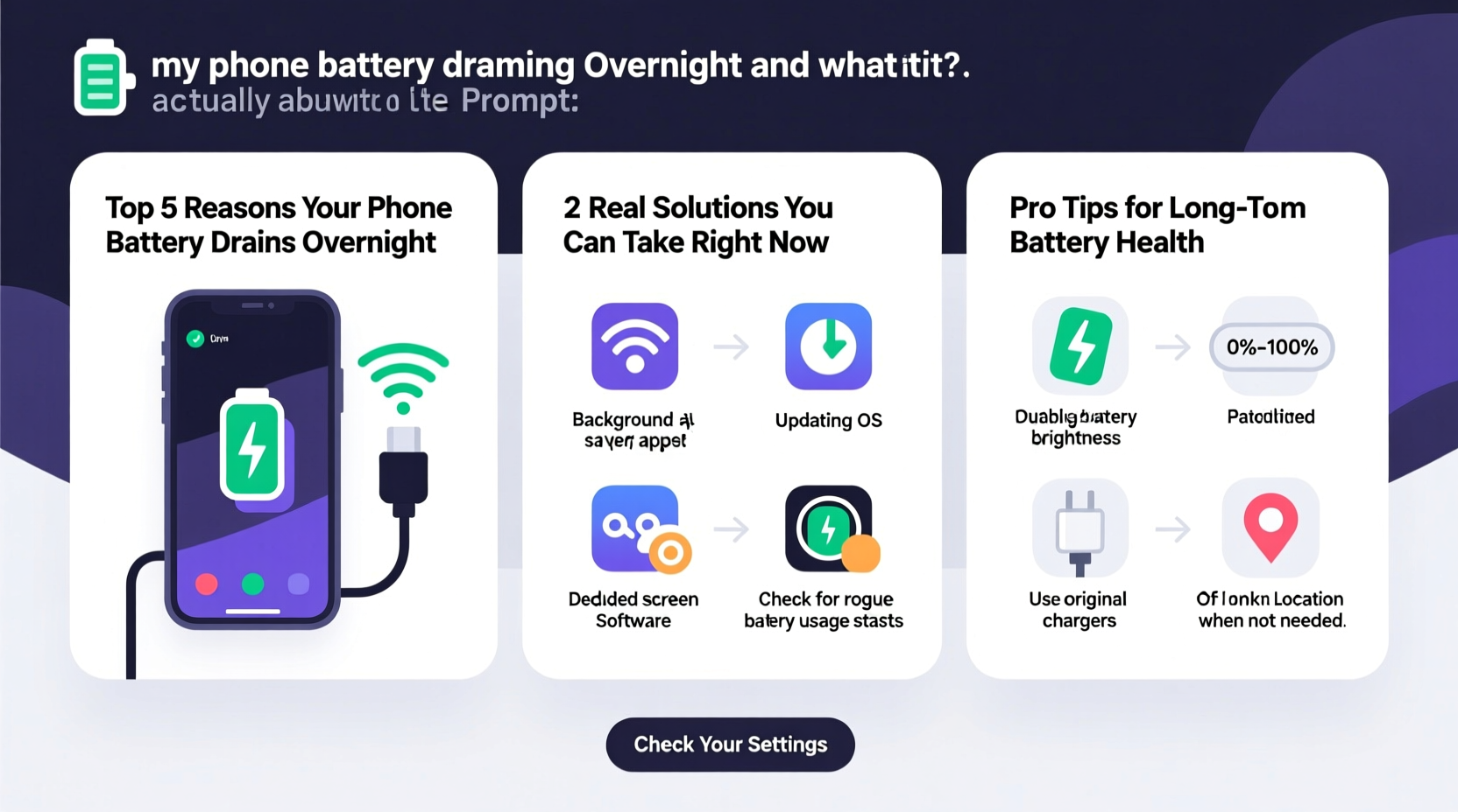 why is my phone battery draining overnight and what can i actually do about it