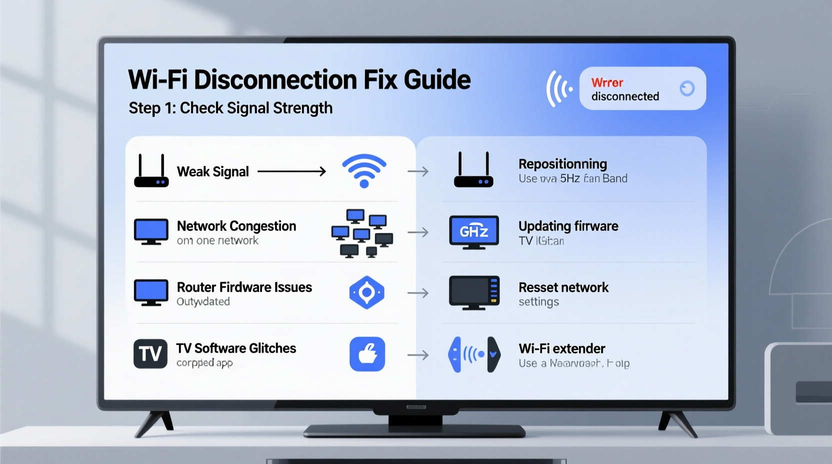 why does my smart tv keep disconnecting from wifi and how to fix it permanently