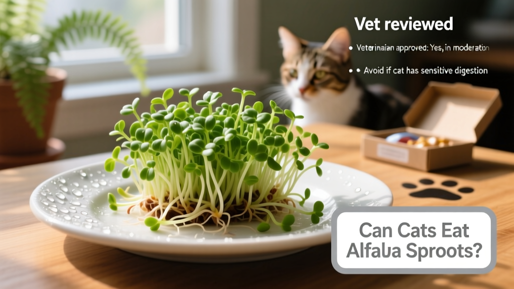 Close-up of fresh, vibrant green alfalfa sprouts on a white plate