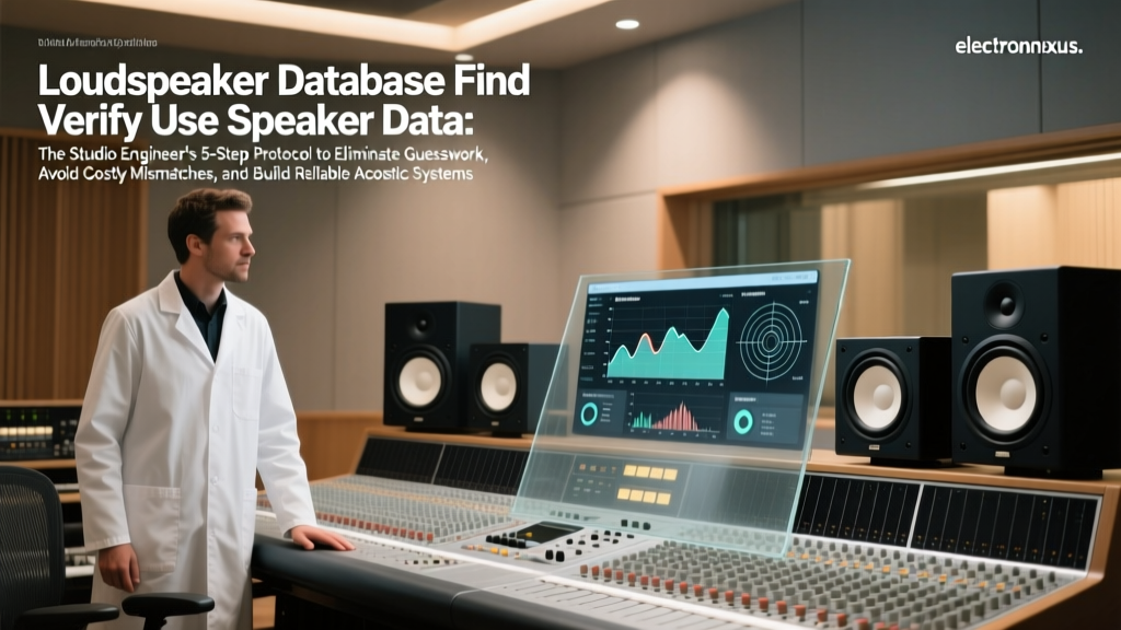 Loudspeaker Database Find Verify Use Speaker Data: The Studio Engineer’s 5-Step Protocol to Eliminate Guesswork, Avoid Costly Mismatches, and Build Reliable Acoustic Systems