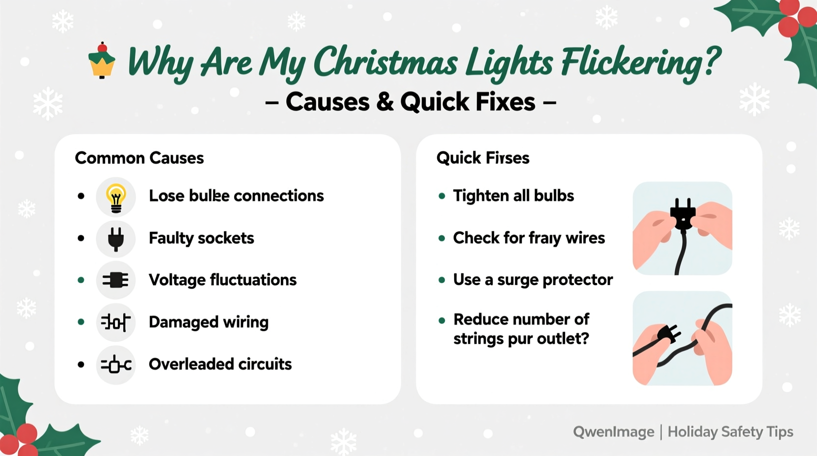 why are my christmas lights flickering possible causes and quick fixes