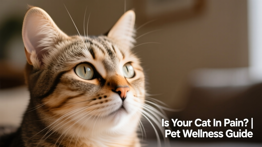 Close-up of a cat’s face showing relaxed ears, open eyes, and neutral whiskers—illustrating normal, pain-free expression