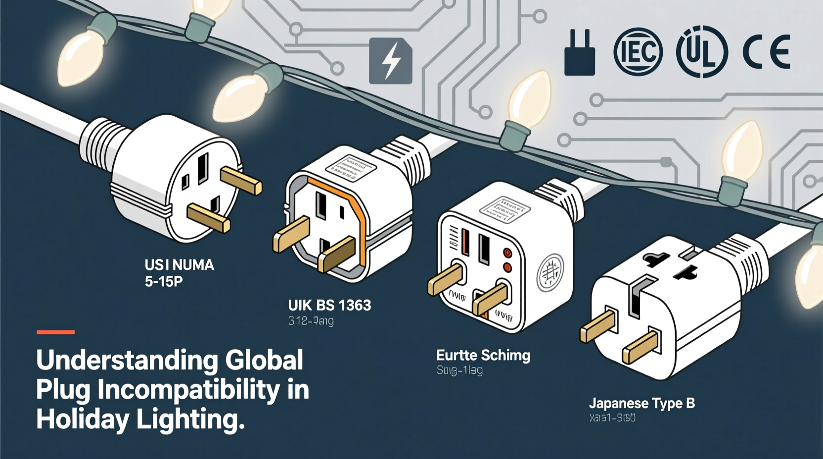 why do christmas light strands have different plug types compatibility issues