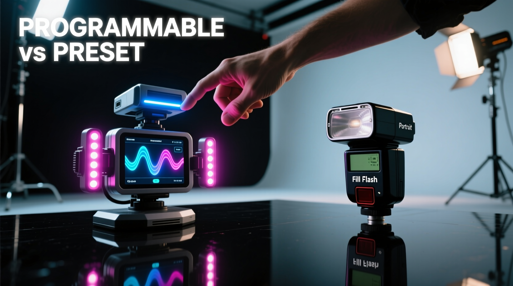 programmable vs preset flash patterns which gives you more creative control