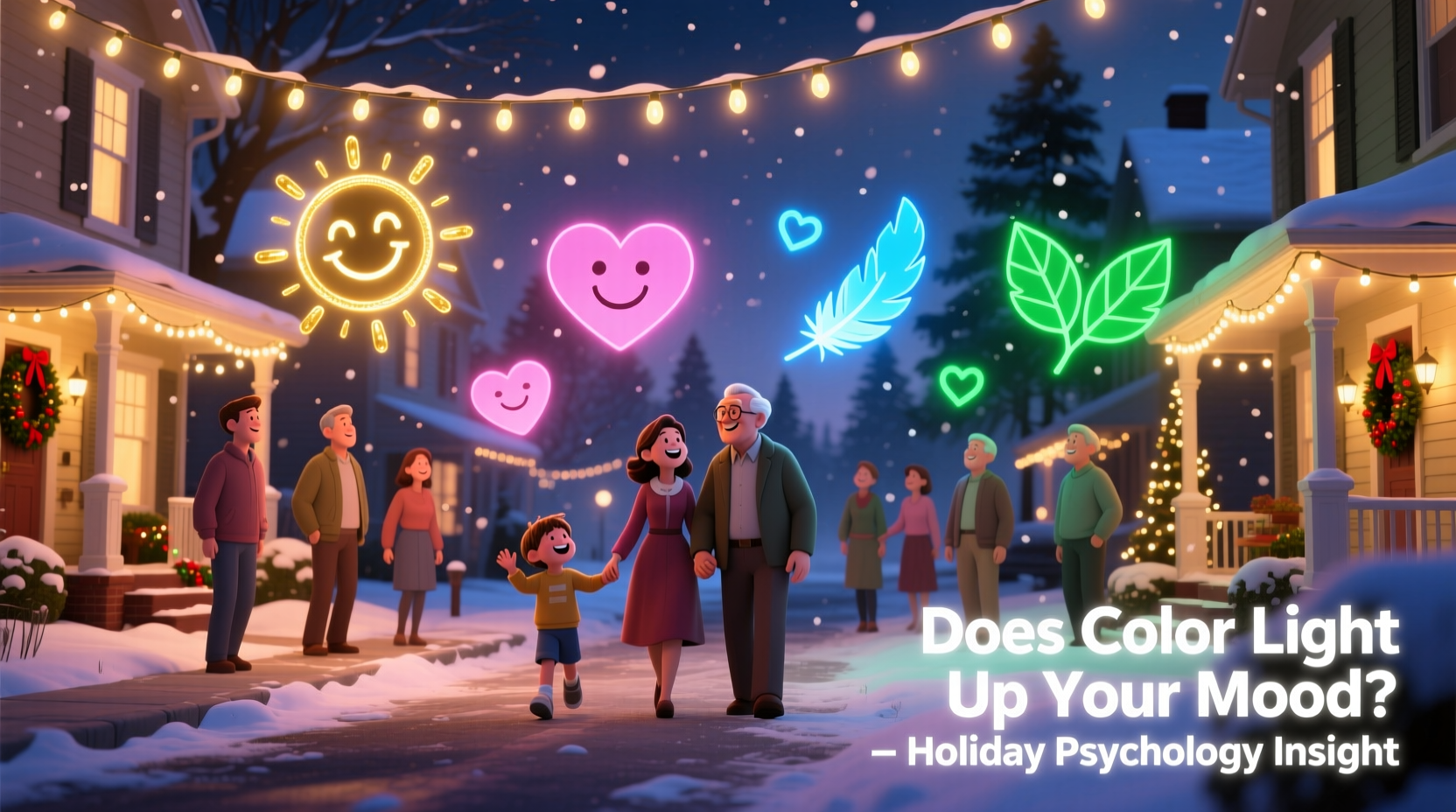 is there a link between christmas light colors and mood improvement