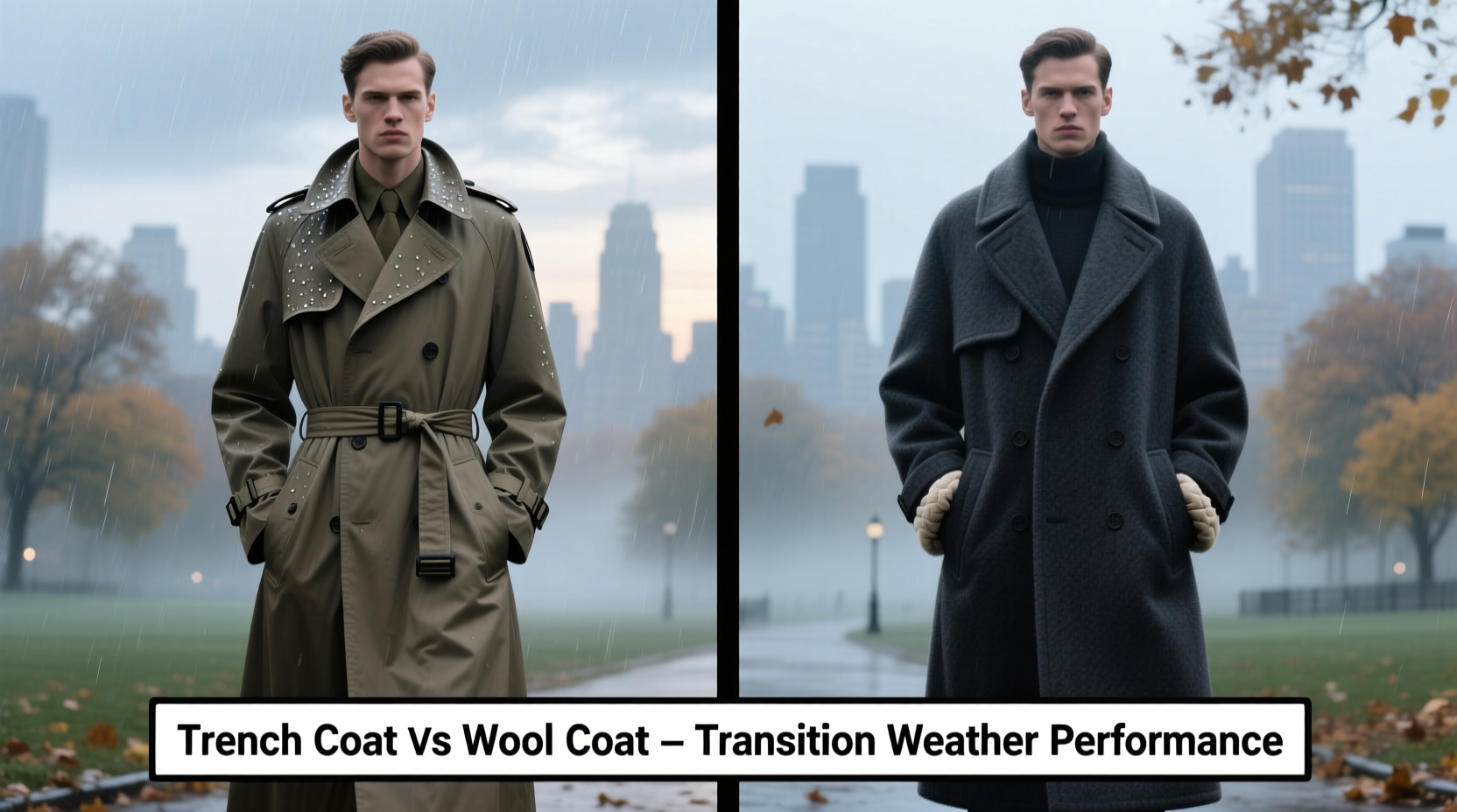 trench coat vs wool coat which outerwear handles transition weather better