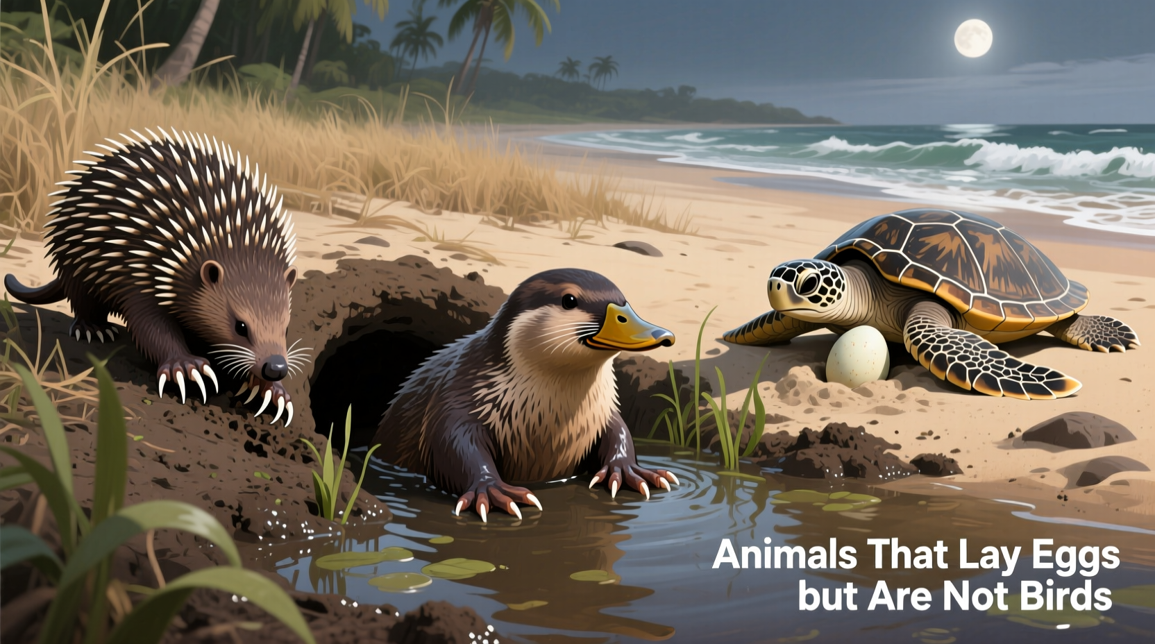 what animal lays eggs but not a bird