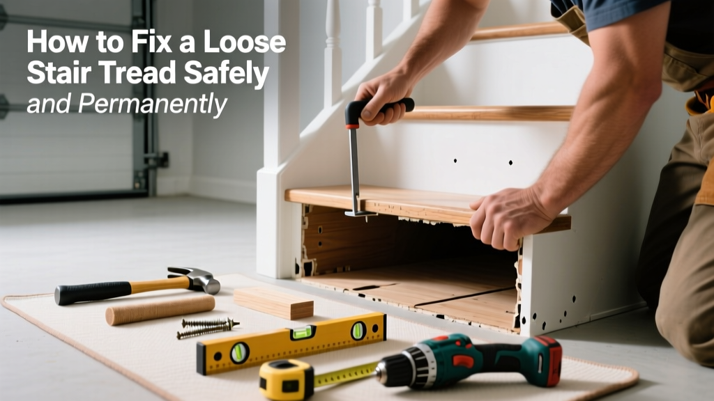 How to Fix a Loose Stair Tread Safely and Permanently